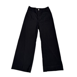 MaEVE by Anthropologie Colette Wide Leg Black Pants Size 26